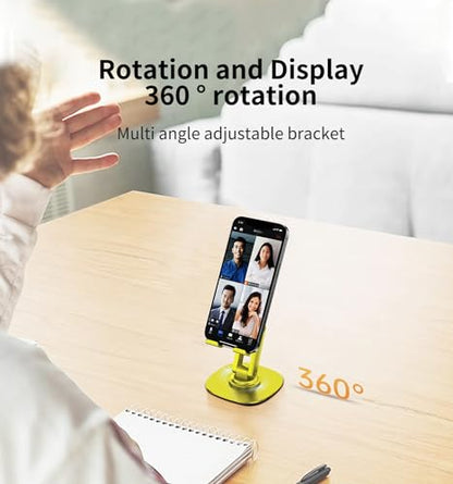 360° Rotating Cell Phone Stand for Desk (K69-Yellow) - size: K69-Yellow