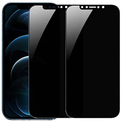 2 Pack 360 Degree Privacy Tempered Glass Suit for iPhone 12 Pro Max Anti-Spy 4 Directions Screen Protector Film 4 Sides Anti-Peeping 9H Hardness Anti-scratch 6.7 inch - size: For iPhone 12 Pro Max