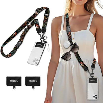 Icycay Phone Lanyard Crossbody Strap Adjustable Teacher Women Butterfly - color: Butterfly