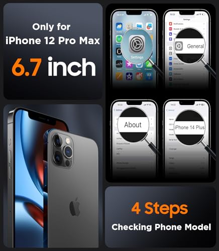 SPIDERCASE Magnetic for iPhone 12 Pro Max Case, Black - color: Black, size: Iphone 12 Pro Max 6.7"