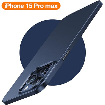 TORRAS Magnetic Slim-Fit for iPhone 15 Pro Max Case, Ultra-Thin 15 ProMax Phone Case Compatible with MagSafe, Lightweight Anti-Scratch Matte Hard Phone 15 ProMax Case 6.7 inch OriginFit, Navy Blue - color: Blue