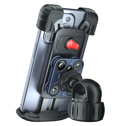 Hiboy Motorcycle Phone Mount Holder - Upgrade Vibration Dampener - 360° Rotatable Bicycle Phone Holder, Bike Scooter Handlebar Phone Clip for 5.1" - 6.8" Smartphones - style: Shock-absorbing
