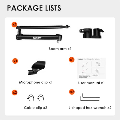 TARION 23.6" Modular Microphone Desktop Extension Boom Arm Titanrig Arm M - size: Arm M (Microphone)