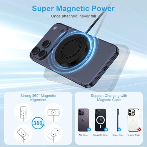 for Samsung S26 Ultra Magnetic Wireless Charger Fast Charging Pad for Galaxy S26 S26+ S25 FE Ultra S24 S23 S22 S21 Z Fold7,15W USB-C/A Android Phone Wireless Magsafe Charger for iPhone 17e 17 16 15 14 - color: Black2