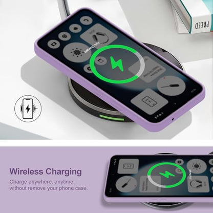 Silicone Case for Nothing Phone 3A Lite, Purple | Soft Silicone Silky Touch Easy Clean, Shockproof Slim Phone Cover, Upgraded Camera Protection, Anti-Scratch Microfiber Lining - color: Purple, size: Nothing Phone 3A Lite