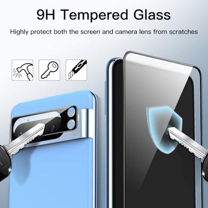 JETech Full Coverage Screen Protector for Google Pixel 8 Pro, 2+2 Pack - size: Pixel 8 Pro
