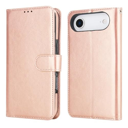 Bocasal Detachable Wallet Case Card Holder for iPhone 17 Air, Rose Gold - color: Rose Gold