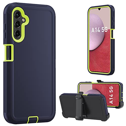 for Galaxy A14 5G case,Samsung A14 5G Heavy Duty case,[Military Grade Protective ],[Shockproof] [Dropproof] [Dust-Proof], Compatible with Samsung Galaxy A14 5G (Blue Green) - color: Blue Green