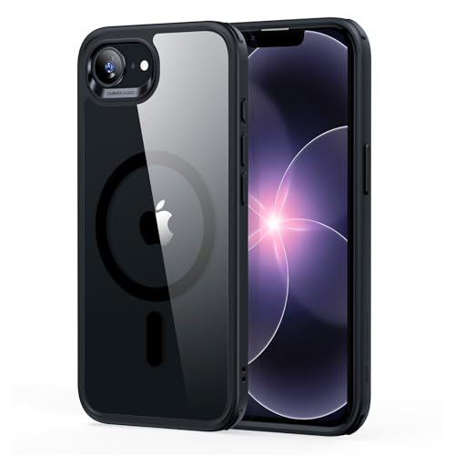 ESR for iPhone 17e/16e Case for MagSafe, Anti-Yellowing, Clear Black | Ultra Slim, 3X Military-Grade Drop Protection, Magnetic Phone Case, Impact Absorbing, Resists Scratches - color: Clear Black, size: iPhone 17e/16e 6.1 inch