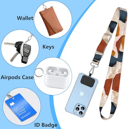 2 Pack Phone Lanyard Cell Phone Lanyard Crossbody Adjustable Phone Strap for Use Around the Neck Cell Phone Lanyard - color: Leopard Spots