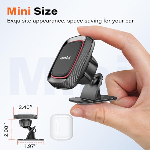 APPS2Car 2-Pack Magnetic Phone Holder for Car, Dashboard Magnet Car Mount