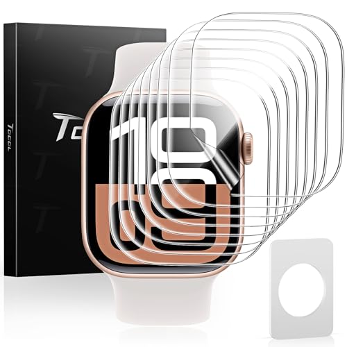 TOCOL 8 Pack Screen Protector for Apple Watch Series 11/10 42mm,[HD Clear] [Scratch Resistant] [Bubble Free] [Easy Installation] Ultra-thin TPU Flexible Soft Film 42mm, Clear - size: 42mm