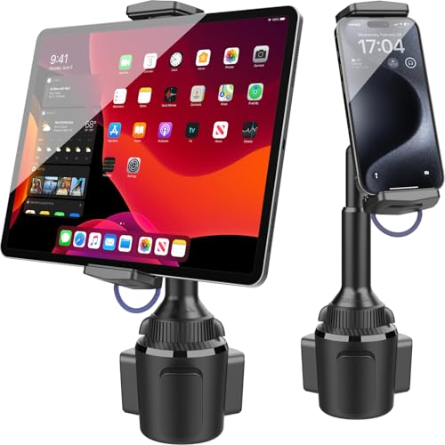 APPS2Car Solid Cup Holder Tablet Mount for Car, iPad Car Mount for Truck - size: 4.7 to 12.9 inches