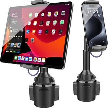 APPS2Car Solid Cup Holder Tablet Mount for Car, iPad Car Mount for Truck - size: 4.7 to 12.9 inches