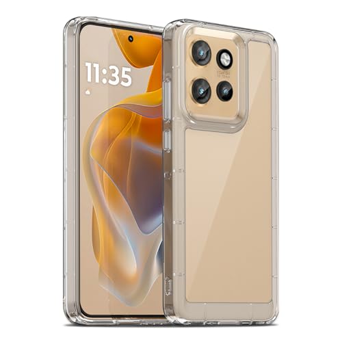 Case for Motorola Edge 50 Neo, Military Grade Drop Protection Phone Case, Yellowing Resistant, Anti-Scratch Hard PC Back, Shockproof Hard Ultra-Thin Protective Cover, Clear - size: Motorola Edge 50 Neo
