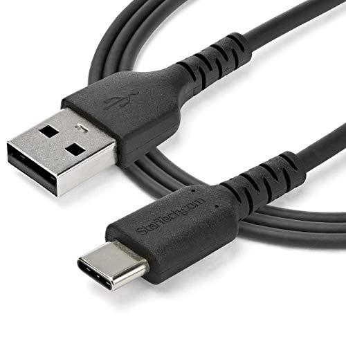 StarTech 3.3ft/1m USB-A to USB-C Cable, Black, 3A, USB 2.0 - size: 3 ft / 1 m, style: black