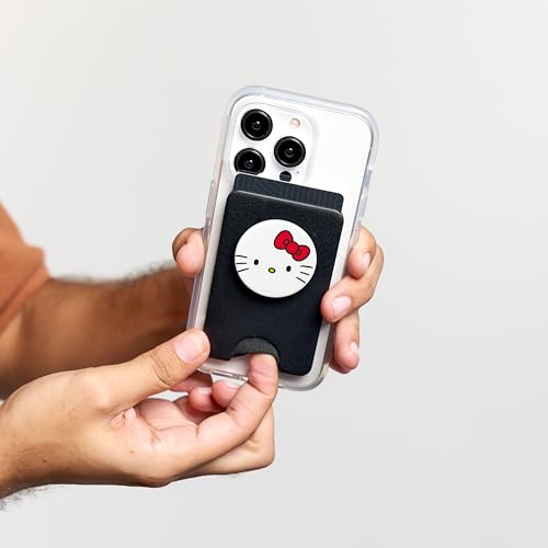 Hello Kitty Open Face PopSockets Stand for Smartphones and Tablets PopSockets PopWallet for MagSafe - style: Magnetic PopWallet