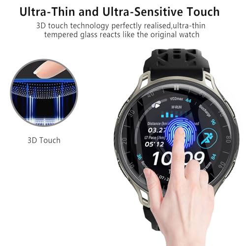 6-Pack for Amazfit Cheetah 2 Pro Screen Protector, Soft Flexible TPU Ultra-Thin Self-Healing Bubble-Free Protective Film for Amazfit Cheetah 2 Pro, HD Clear Case-Friendly - size: Amazfit Cheetah 2 Pro
