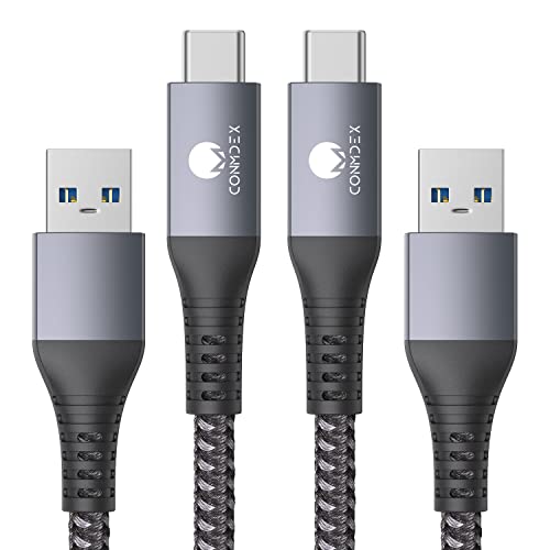CONMDEX Android Auto USB Cable [6ft, 2-Pack] 10Gbps, 3A Fast Charging - color: Grey, size: 6ft+6ft, style: 2Pack