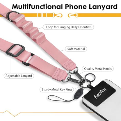 Icycay Phone Lanyard Crossbody Strap Neck Adjustable Teacher Women Solid - color: 1 Solid Color