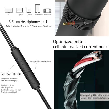 Teens Wired Earbuds with Case, 3.5mm Headphones for School, Windstorm - color: Windstorm