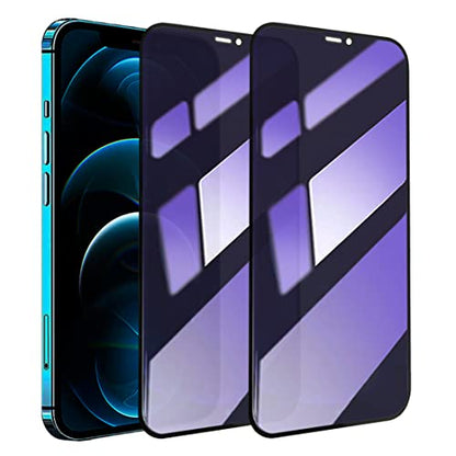 2 Pack Compatible with iPhone 12 Pro Max Privacy Screen Protector, Anti-Spy Anti-Blue Light Eye Protection Tempered Glass Film, Scratch Resistant, Full Coverage, Case Friendly - size: for iPhone 12 Pro Max