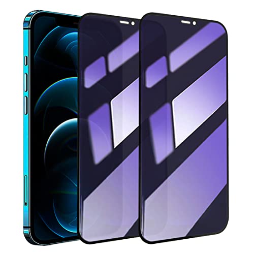 2 Pack Compatible with iPhone 12 Pro Max Privacy Screen Protector, Anti-Spy Anti-Blue Light Eye Protection Tempered Glass Film, Scratch Resistant, Full Coverage, Case Friendly - size: for iPhone 12 Pro Max