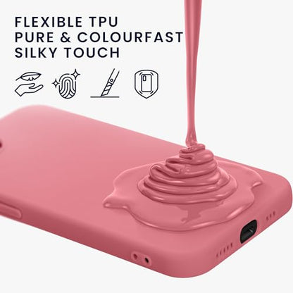 kwmobile Case Compatible with Apple iPhone 17e / iPhone 16e Case - Soft Slim Protective TPU Silicone Cover - Dark Rose - color: Dark Rose