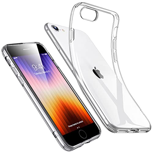 ESR for iPhone SE3/SE/8/7 Case, Stay Original, Transparent, Clear | Military-Grade Drop Protection, Slim, TPU material - color: Clear