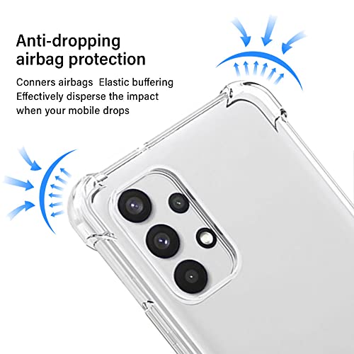 for Samsung A53 5G Case, Galaxy A53 5G Case and Screen Protector, Shockproof Crystal Clear Slim Soft Silicone TPU Protective Phone Cover for Samsung Galaxy A53 5G (Clear) - color: Clear