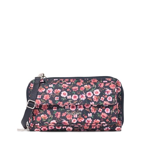 Baggallini Rfid Phone Wallet Crossbody - color: Autumn Peony