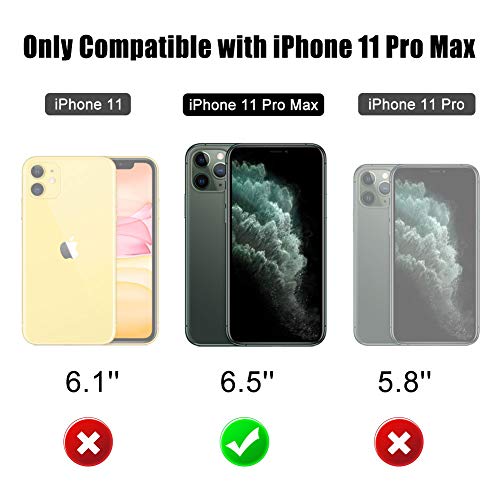 Beasyjoy for iPhone 11 Pro Max Case Waterproof Metal Case Heavy Duty Built-in Screen Full Body Protective Shockproof Military Grade Black - color: Black, size: iPhone 11 Pro Max