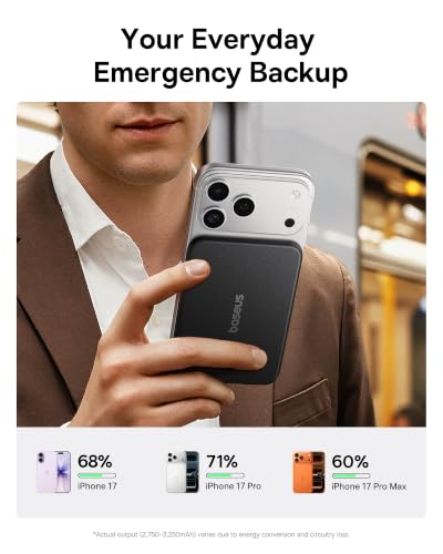 Baseus Picogo Air AM71 CCC Certified 5000mAh Ultra Slim Power Bank 0.27 " - color: Black