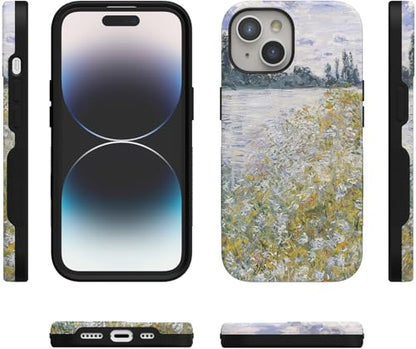 Casely iPhone 15 Plus Case | Monet's Summer Landscape | The Met Museum | Bold Protective Design | Compatible with MagSafe - color: Monet's Summer Landscape | The Met Museum