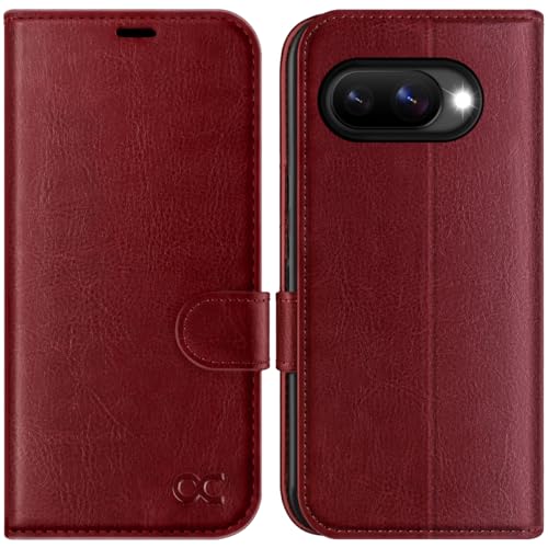 OCASE Compatible with Google Pixel 10a Wallet Case, PU Leather Flip Folio Case with Card Holders RFID Blocking Kickstand [Shockproof TPU Inner Shell] Phone Cover 2026, Red - color: Red