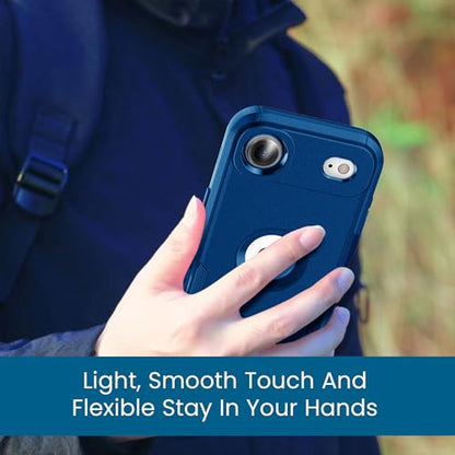 MXX for iPhone 17 Air Case, Heavy Duty 3 in 1 Wing Design Protective Cover with MagSafe, Phone Case 2025 (Navy Blue) - color: Navy Blue, size: iPhone 17 Air