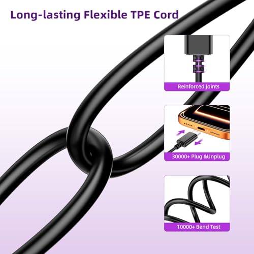 APETOO USB C Wired Earbuds for iPhone 18 Pro 17 16 15 Volume Control Purple - color: Purple