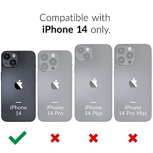 Crave Dual Guard for iPhone 14, Shockproof Protection Dual Layer Case for Apple iPhone 14 (6.1") - Black - color: Black