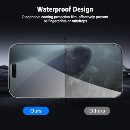 2+2 Pack for iPhone 17 Pro Max Privacy Screen Protector with Camera Lens Protector, Anti Spy Tempered Glass Protection Film with Easy Installation Frame, 9H Hardness, Scratch Resistant, Case Friendly - size: iP17 Pro Max Privacy
