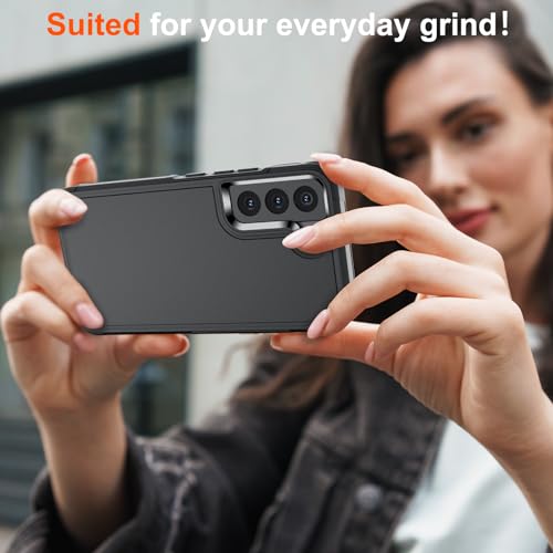zapica Designed for Samsung Galaxy S22 Case, Black | Military Grade Drop Protection, Dual Layer Structure Design, Heavy Duty Shockproof Non-Slip Phone Cover - color: Black, size: Samsung Galaxy S22 6.1''