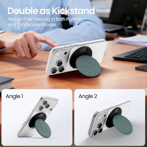 ORNARTO Vortuxe for MagSafe Phone Grip with Kickstand, Pine Green - color: Pine Green