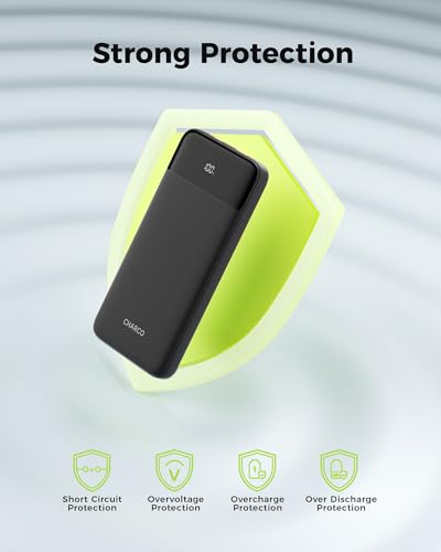CHARCO Portable Charger Power Bank with Built in Cable 10000mAh - color: Black