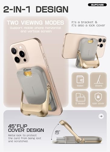 SUPCASE for MagSafe Wallet with Stand, Hold 6 Cards, Desert - color: Desert Storm