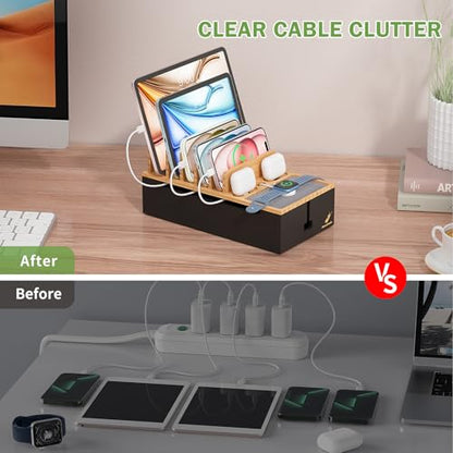 Pezin & Hulin Docking Station for Multi Devices -Natural + Black - color: Natural+Black
