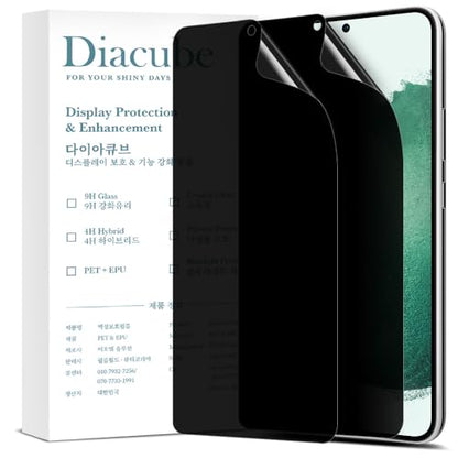 For Samsung Galaxy S22 [Upgraded 27°] Privacy Screen Protector [2 PACK][Fast Fingerprint ID Unlock][Anti-Spy PET Film][Easy Installation with Alignment Jig] [Scratch Resistant] - size: Galaxy S22