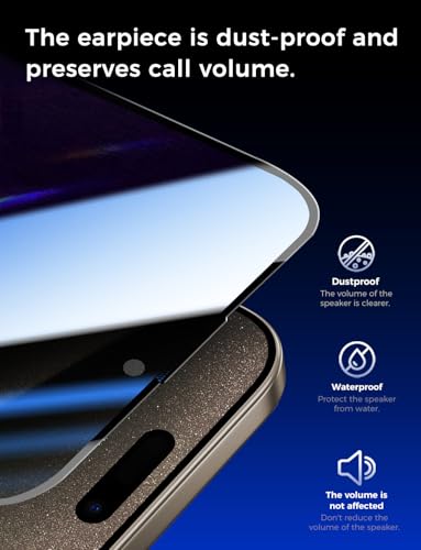 MAGIC JOHN for iPhone 15 Pro Max Privacy Screen Protector Easy Installation