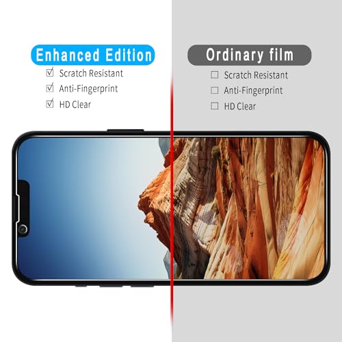 Slanku 3 Pack Privacy Screen Protector for iPhone 14 Tempered Glass Film