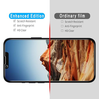 Slanku 3 Pack Privacy Screen Protector for iPhone 14 Tempered Glass Film