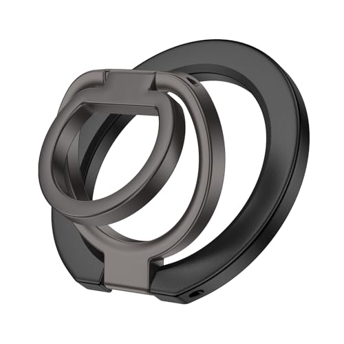 Magnetic Phone Ring Holder for iPhone 17 Pro Max Air 16e 16 15 14 Pro Max - color: black