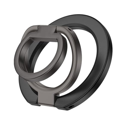 Magnetic Phone Ring Holder for iPhone 17 Pro Max Air 16e 16 15 14 Pro Max - color: black
